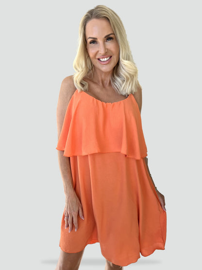 Midi Dress with Straps and Sleeveless Cut for Women
