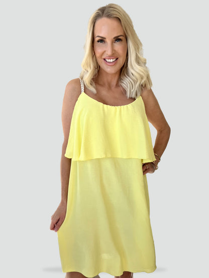 Midi Dress with Straps and Sleeveless Cut for Women
