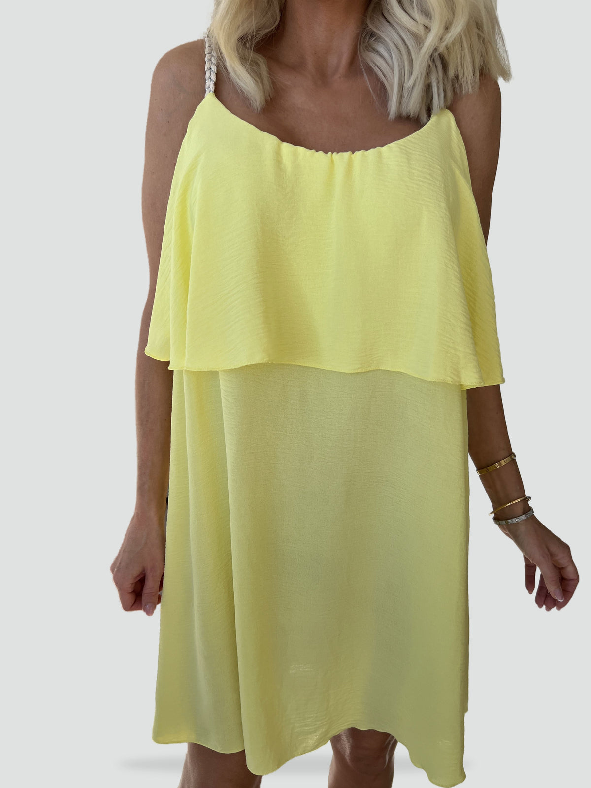 Midi Dress with Straps and Sleeveless Cut for Women