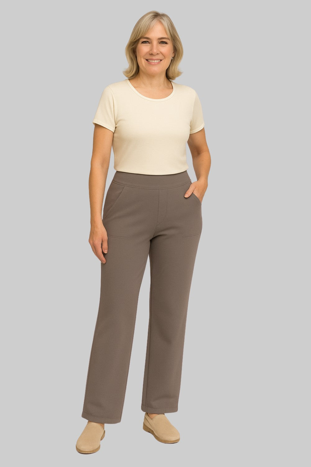 High Waisted Trousers with Pockets for Women